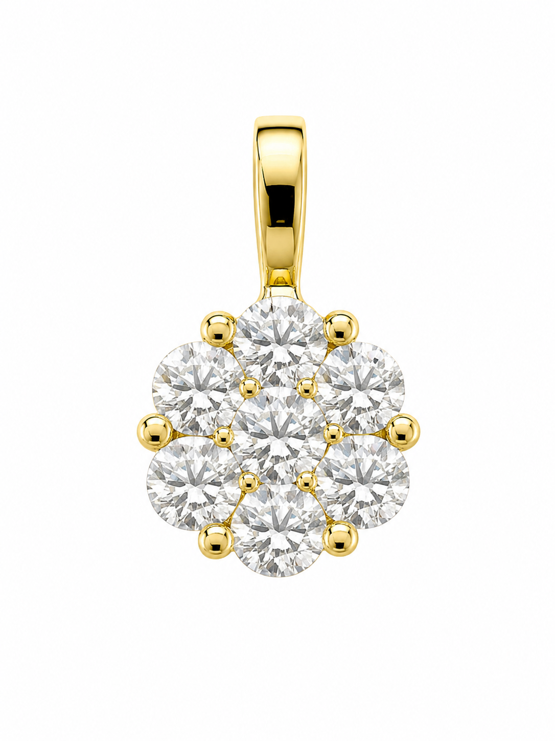 10K Yellow Gold Charm Honeycomb 0.50 ct Natural Diamond