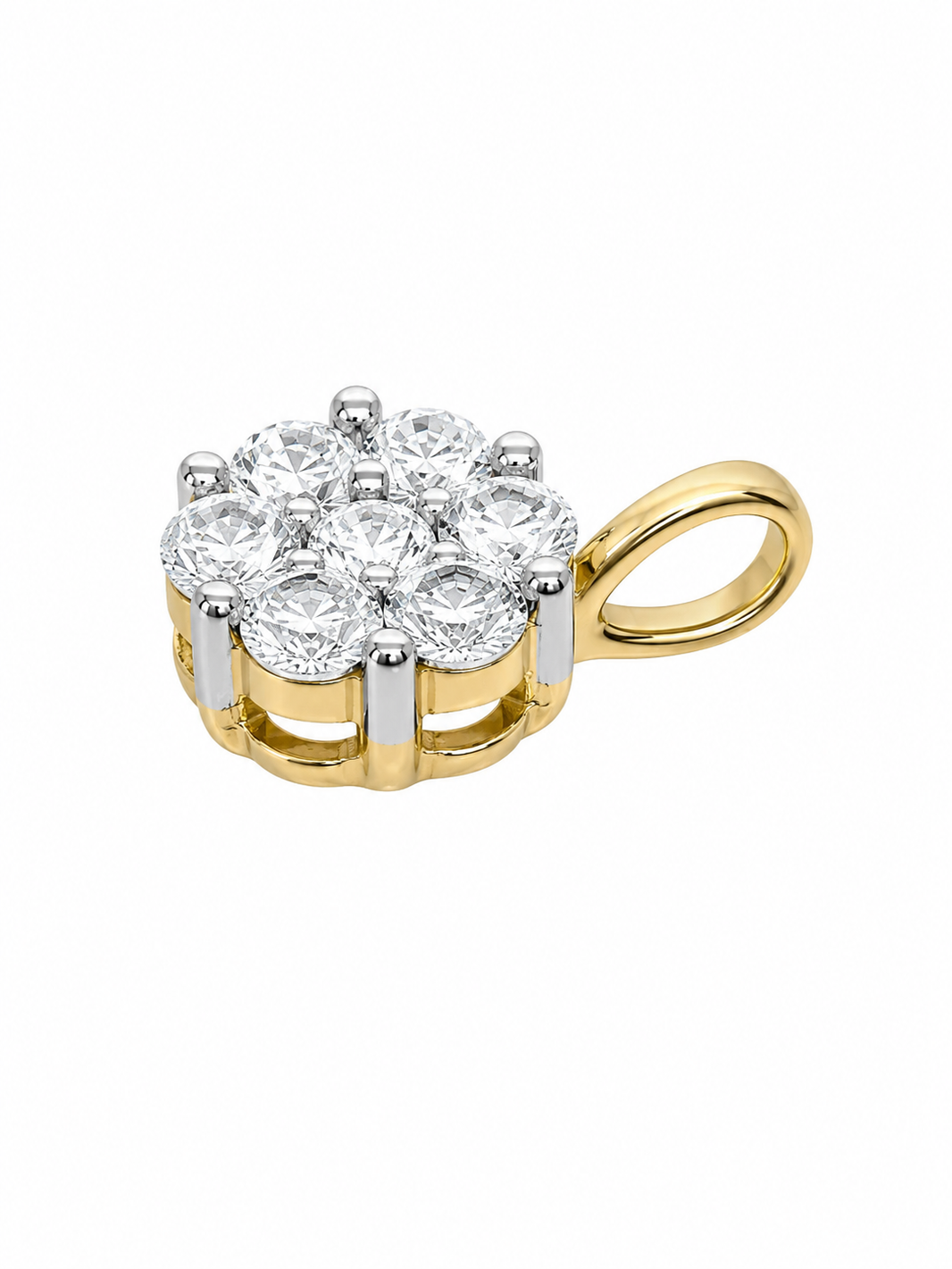 10K Yellow Gold Charm Honeycomb 0.50 ct Natural Diamond