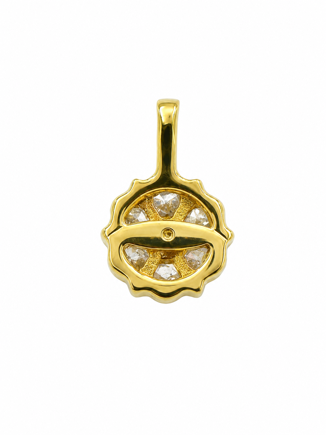 10K Yellow Gold Charm Honeycomb 0.50 ct Natural Diamond
