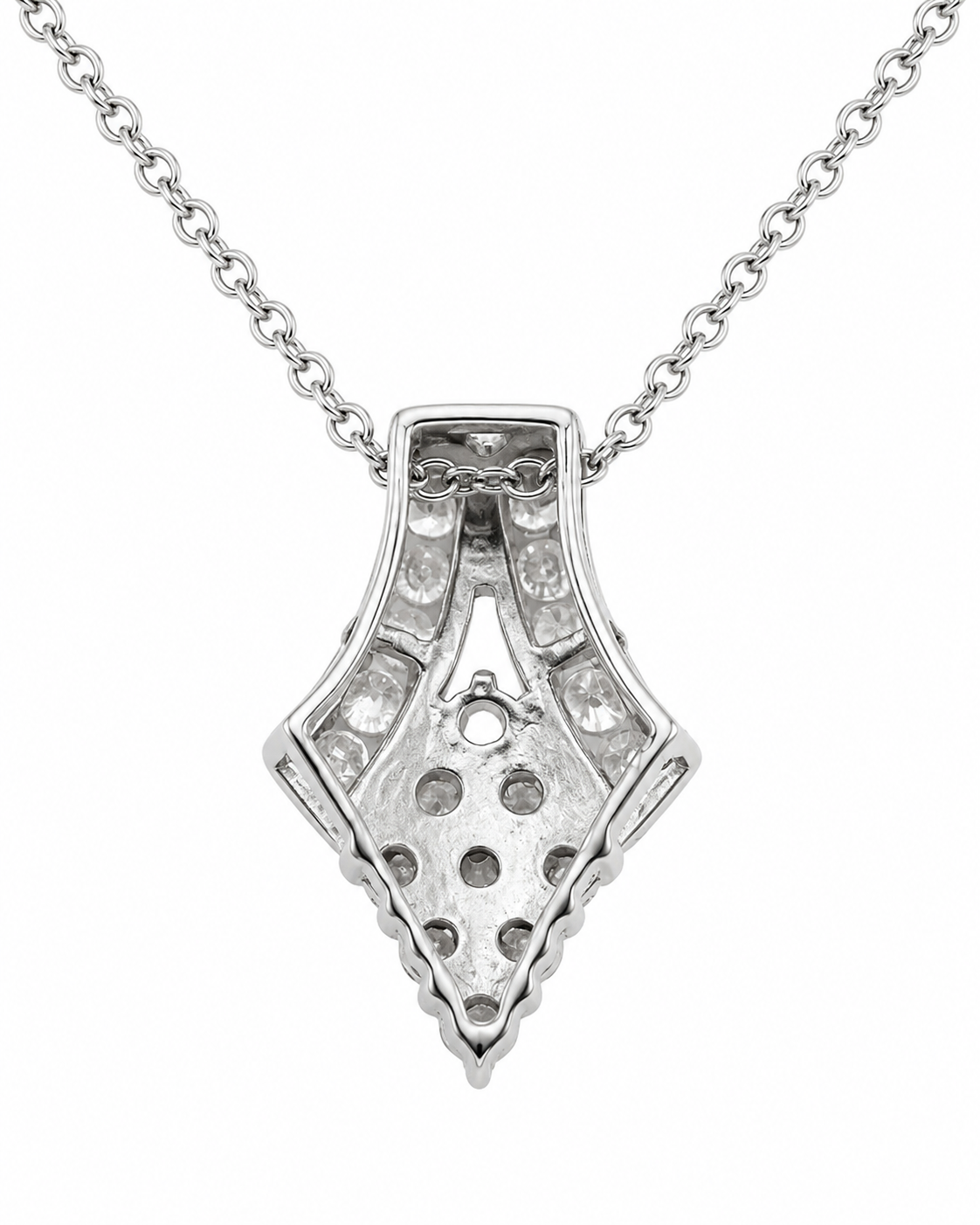 14K White Gold Women's Charm/Chain Set 0.50 ct Natural Diamond