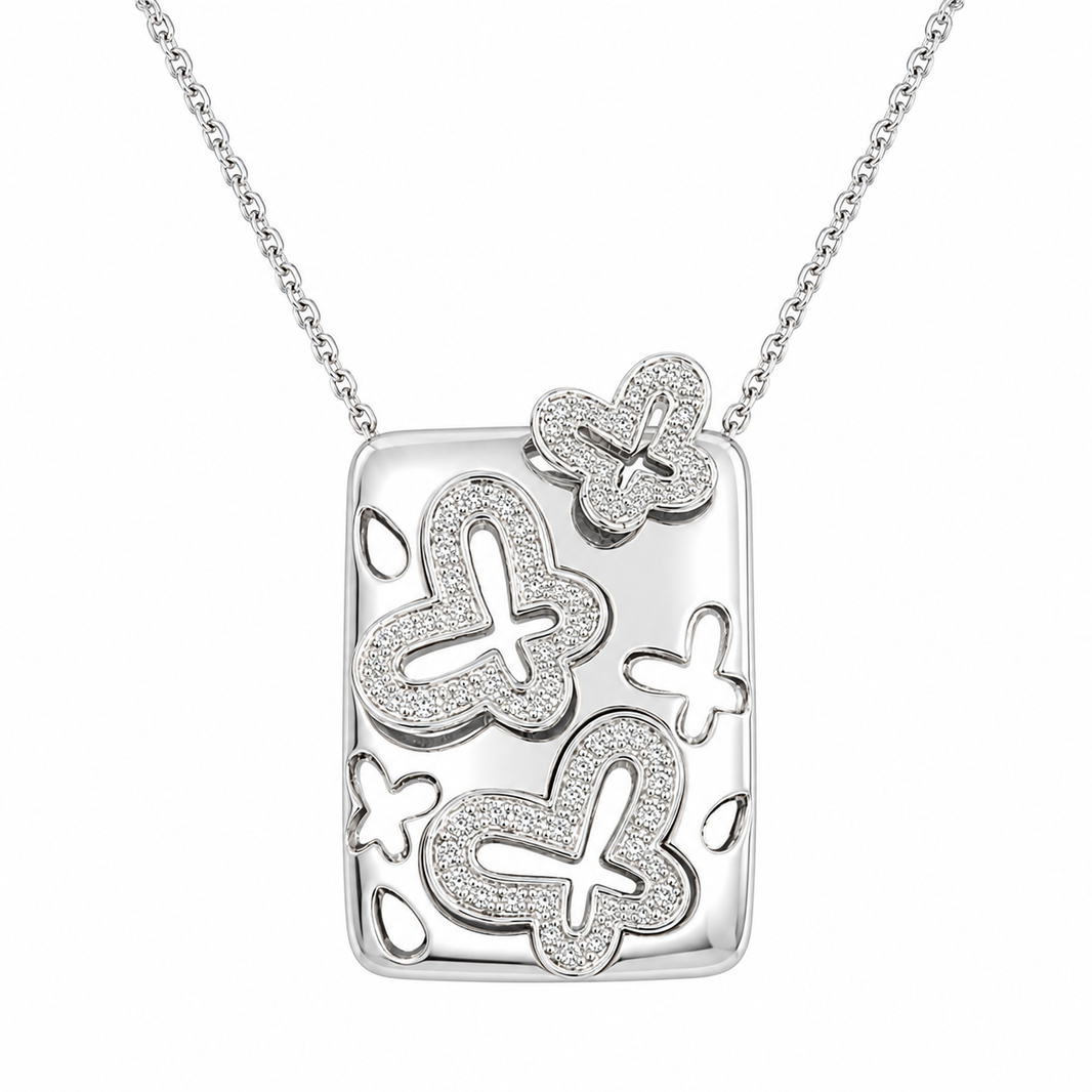 18K White Gold XoXo Charm 0.60 ct Natural Diamond