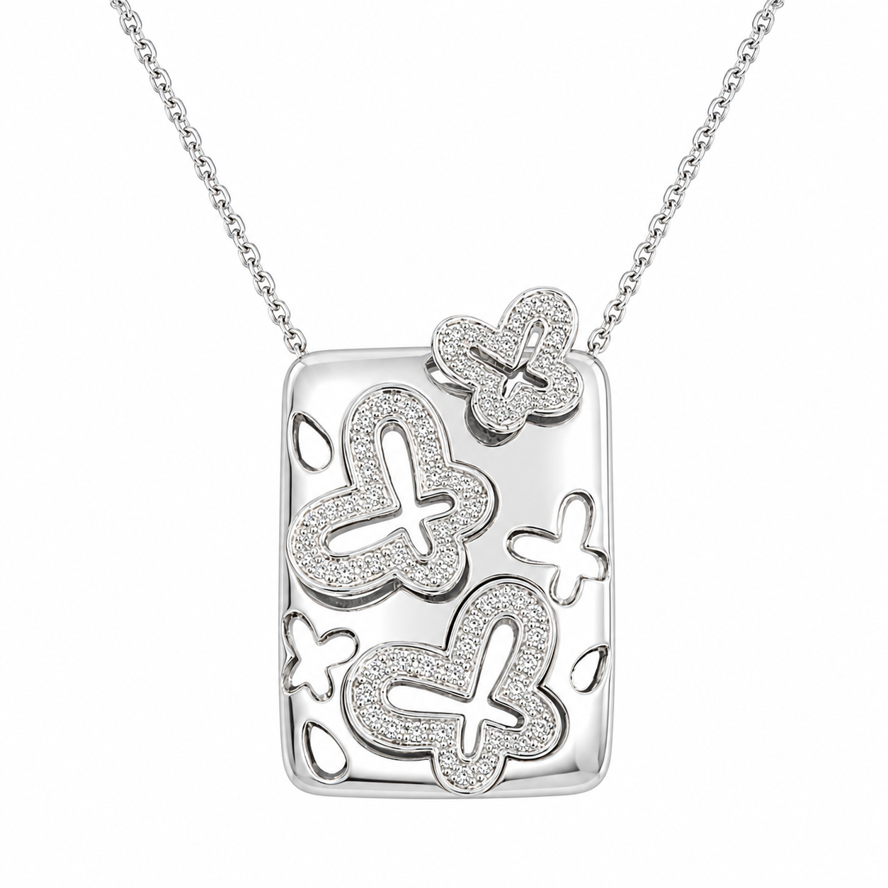 18K White Gold XoXo Charm 0.60 ct Natural Diamond