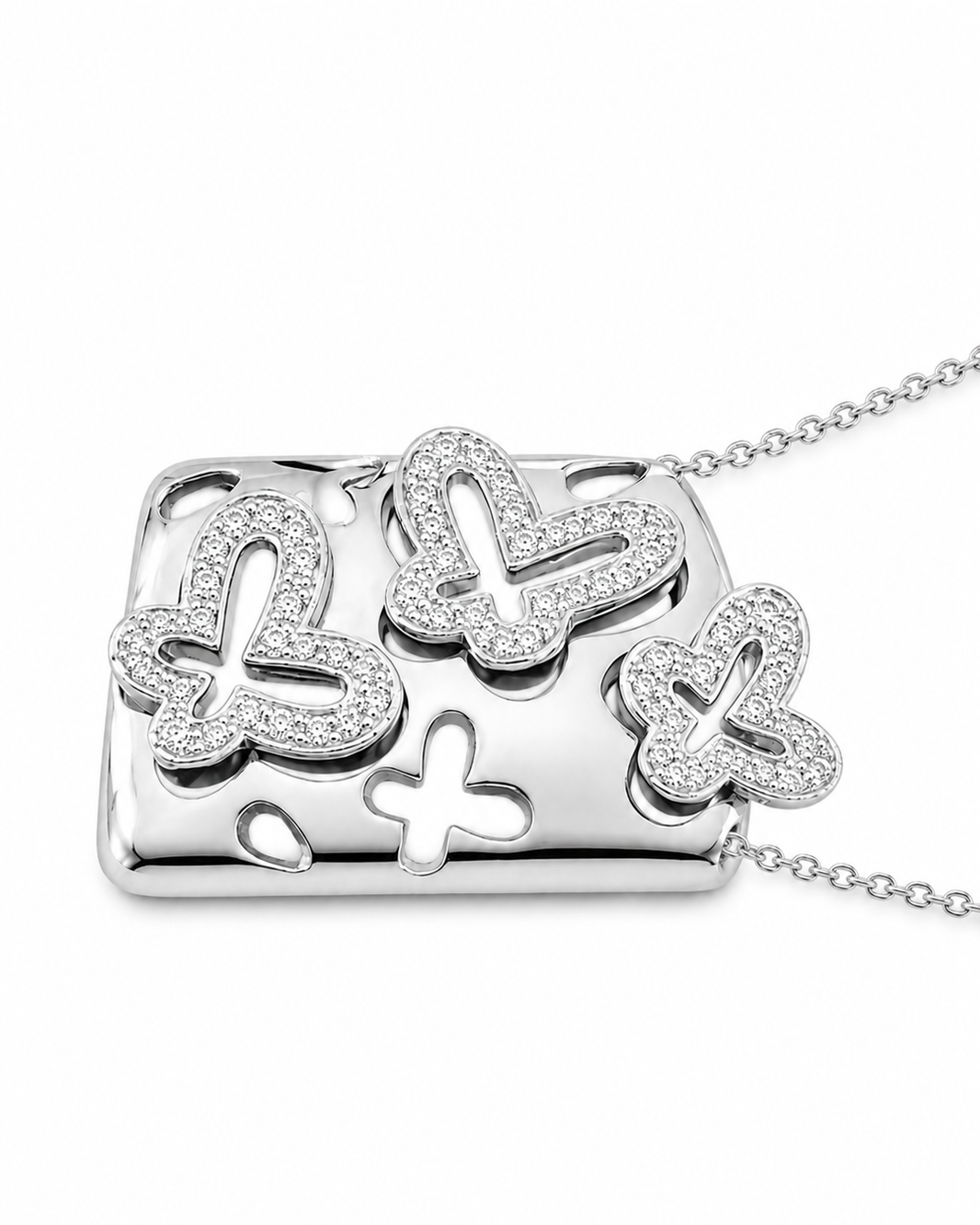 18K White Gold XoXo Charm 0.60 ct Natural Diamond