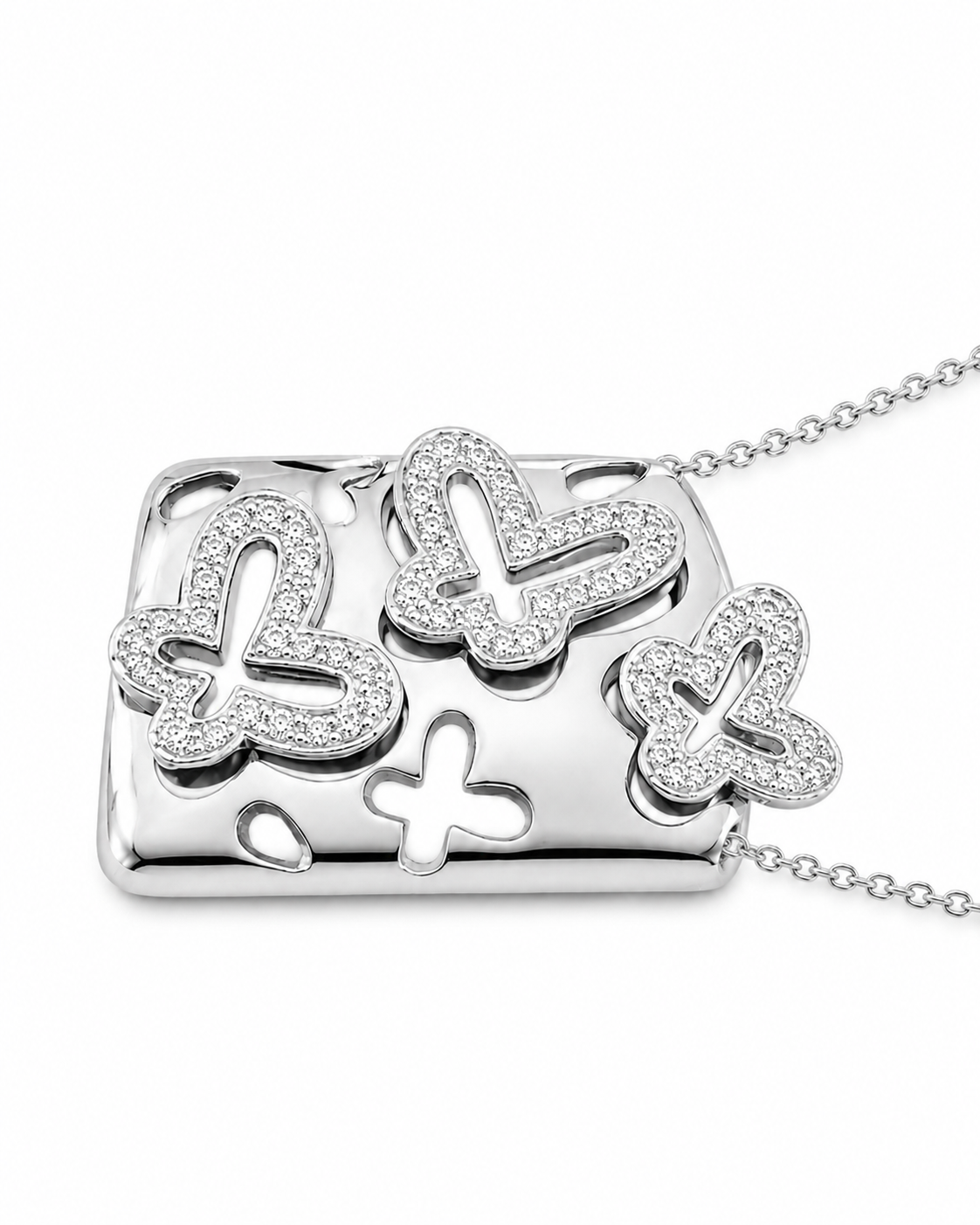18K White Gold XoXo Charm 0.60 ct Natural Diamond