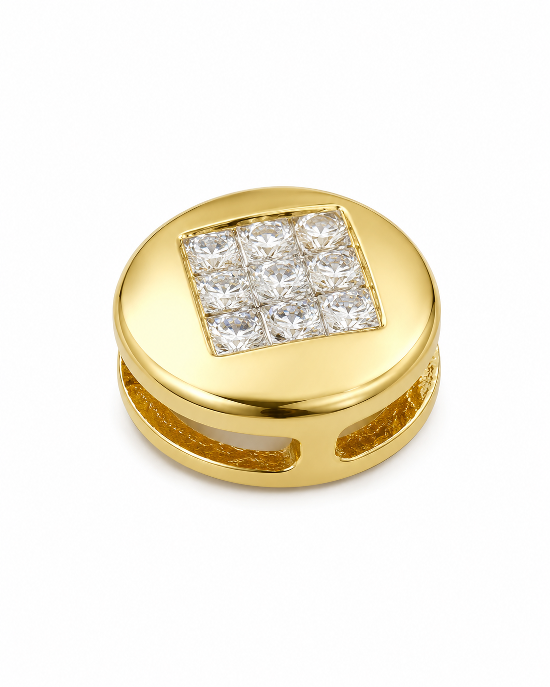 14K Yellow Gold Women’s Round Charm 0.20 ct Natural Diamond