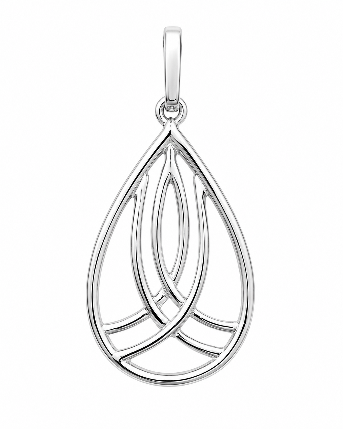 10K White Gold Women’s Tear Charm 0.20 ct Natural Diamond