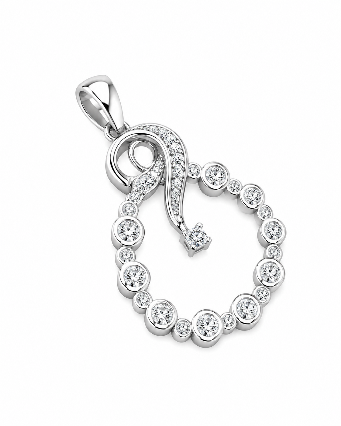 14K White Gold Women’s Charm 0.25 ct Natural Diamond
