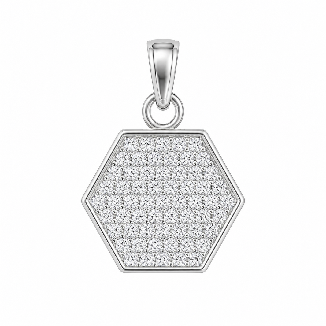 14K White Gold Women’s Charm 0.20 ct Natural Diamond