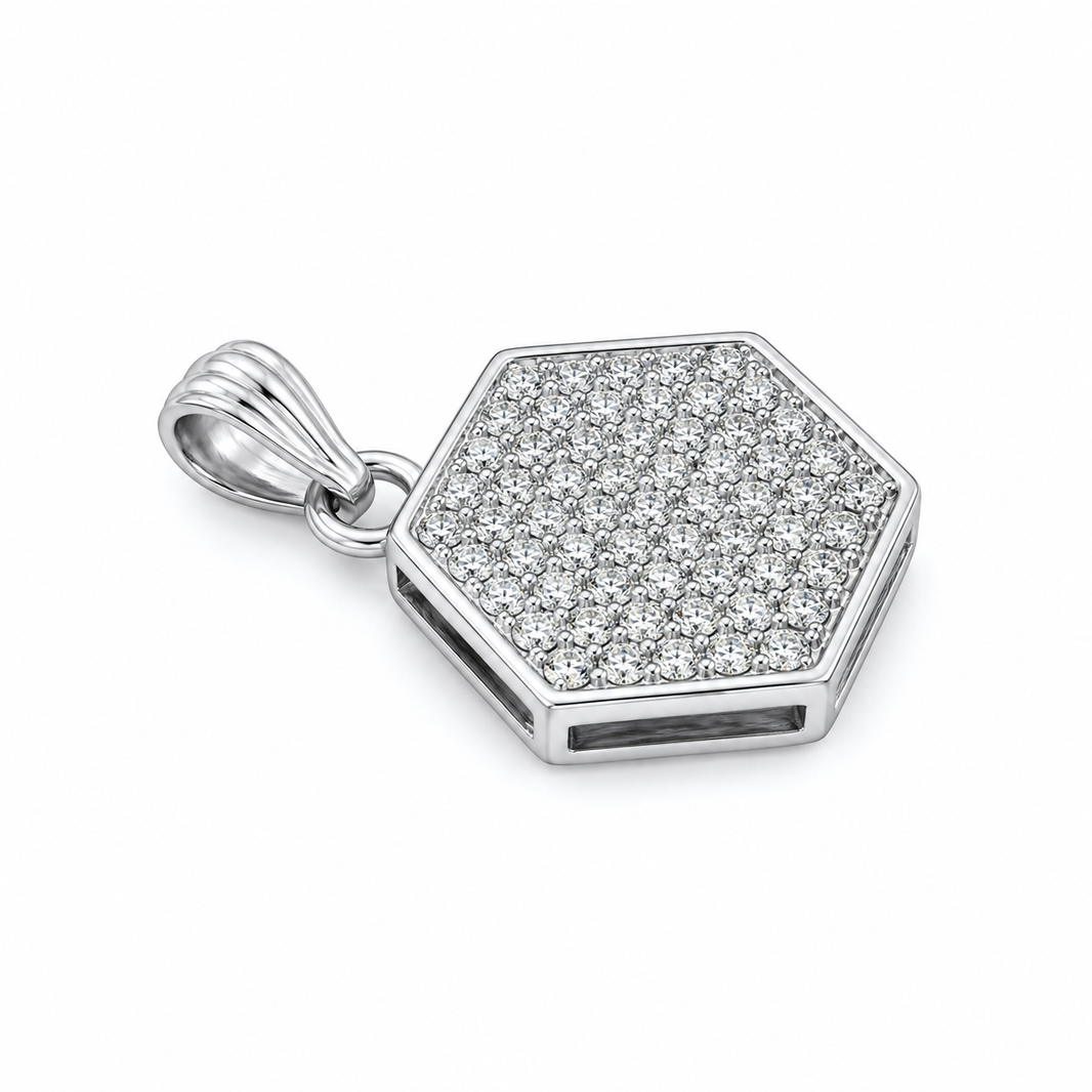14K White Gold Women’s Charm 0.20 ct Natural Diamond