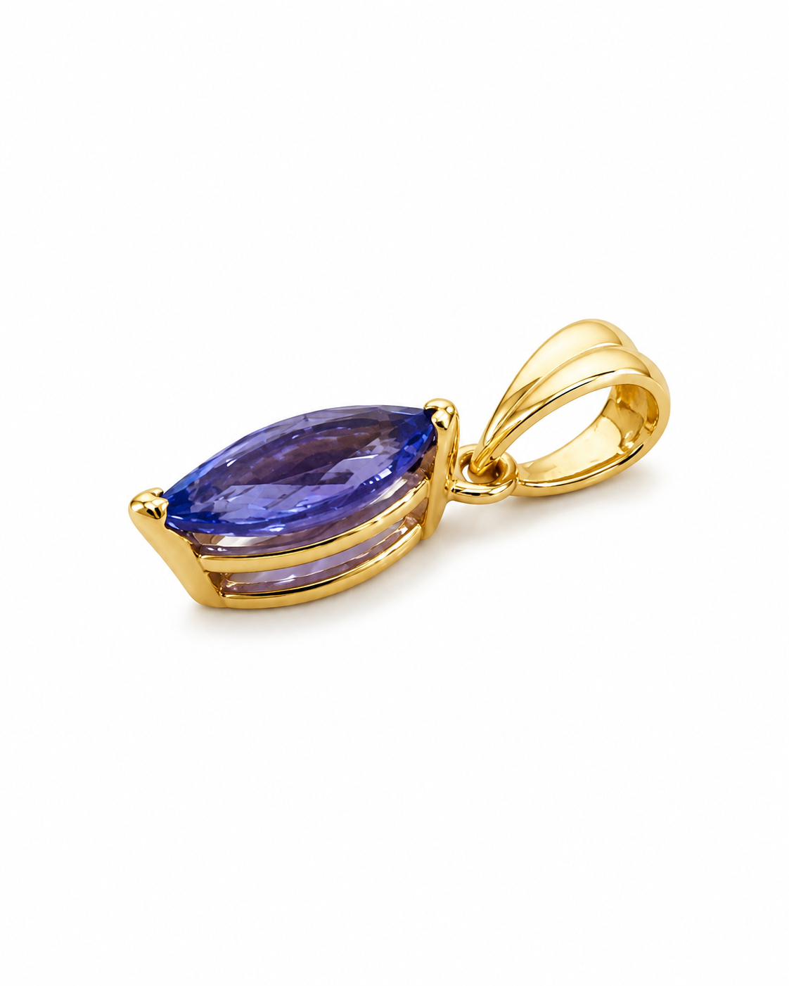 14K Yellow Gold Women’s Charm Marquise 1.00 ct Tanzanite