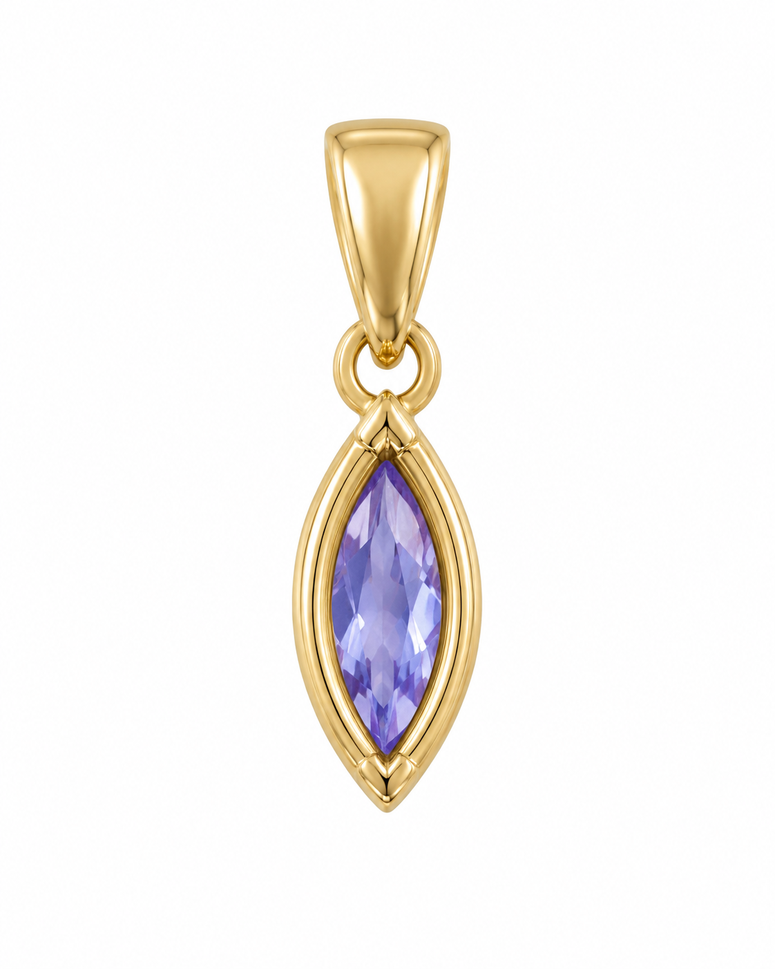 14K Yellow Gold Women’s Charm Marquise 1.00 ct Tanzanite