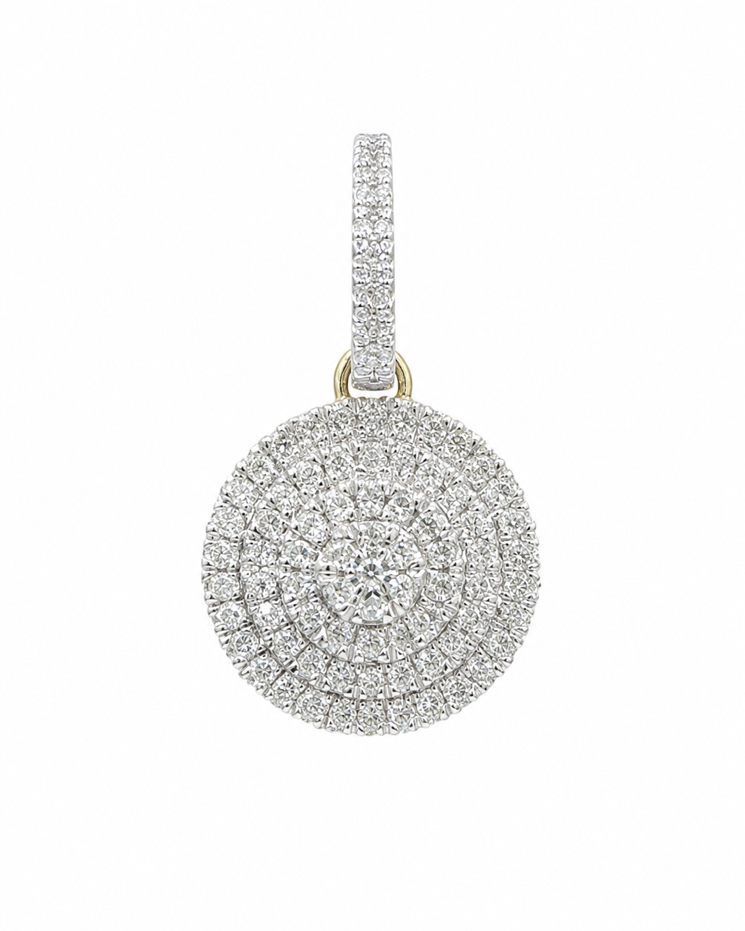 10K Two-Tone Gold Trio Set Earrings/Charm 0.35 ct Natural Diamond