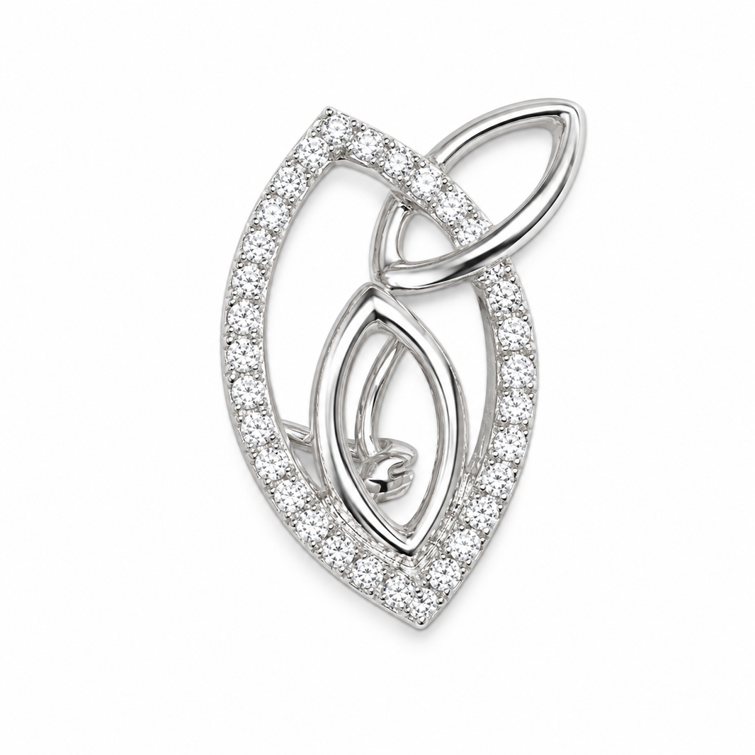 14K White Gold Huggie Earrings 0.50 ct Natural Diamond