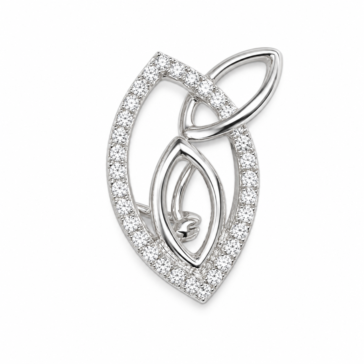 14K White Gold Huggie Earrings 0.50 ct Natural Diamond