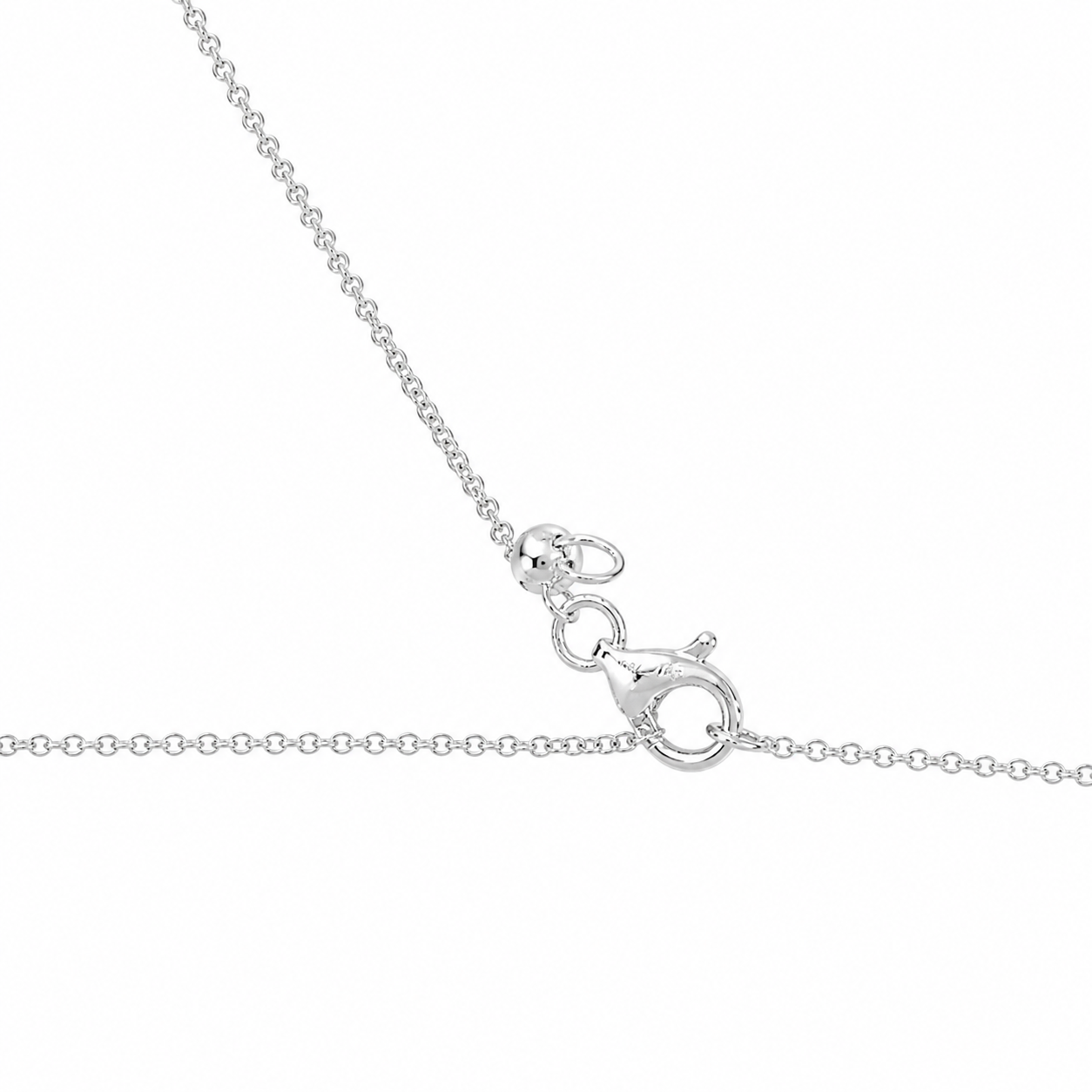 14K White Gold Dangle Necklace 0.37 ct Natural Diamond