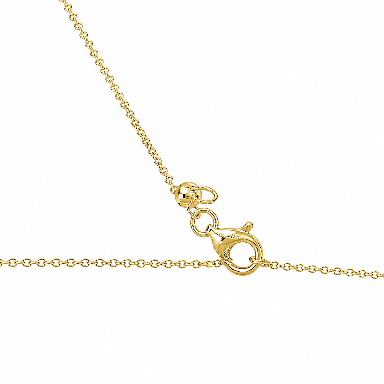 10K Yellow Gold Dangle Necklace 0.22 ct Natural Diamond
