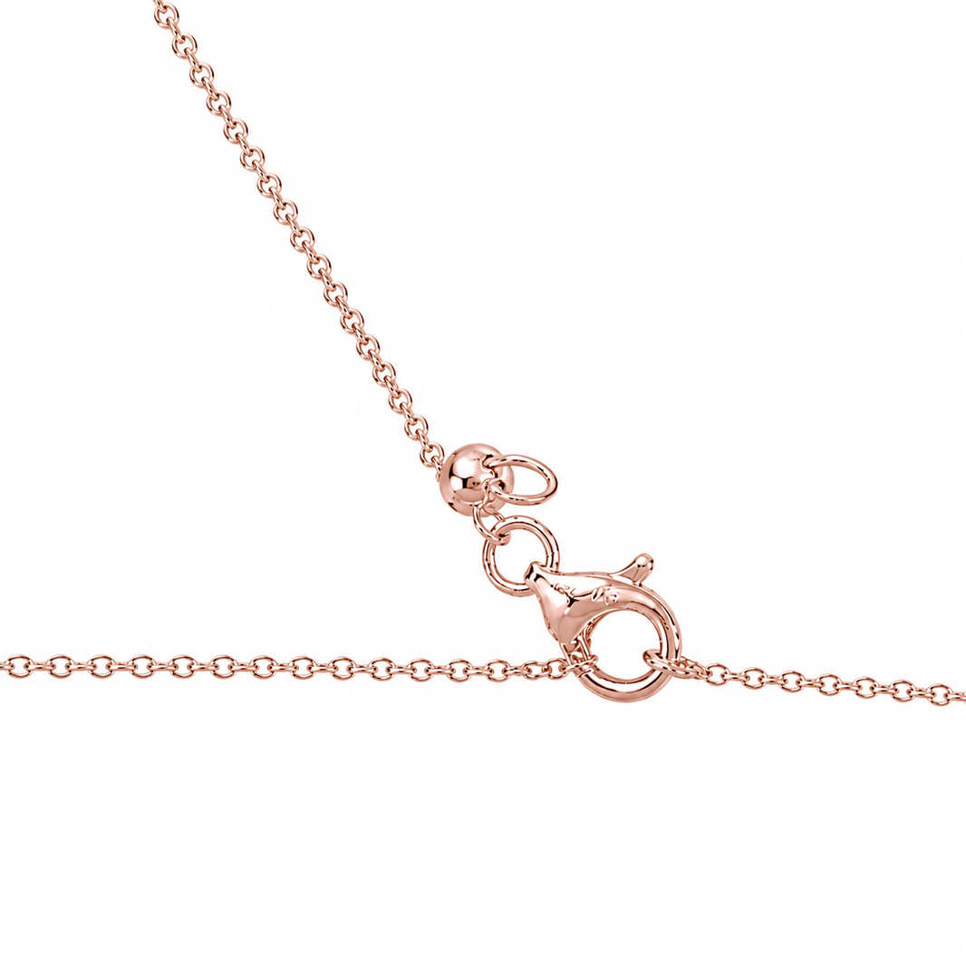 14K Rose Gold Bar Nacklace 0.26 ct Natural Diamond