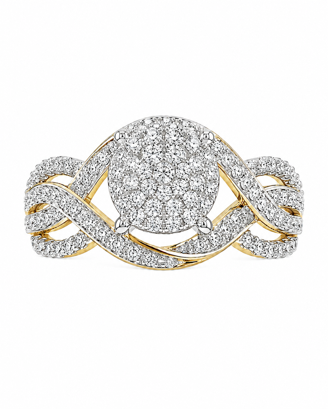 10K Yellow Gold Women's Ring 0.25 ct Natural Diamond