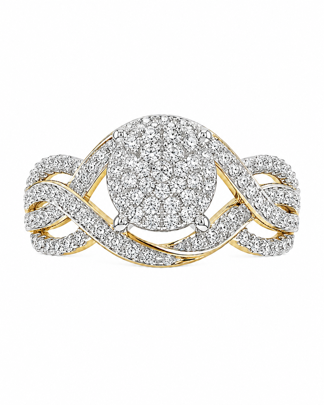 10K Yellow Gold Women's Ring 0.25 ct Natural Diamond