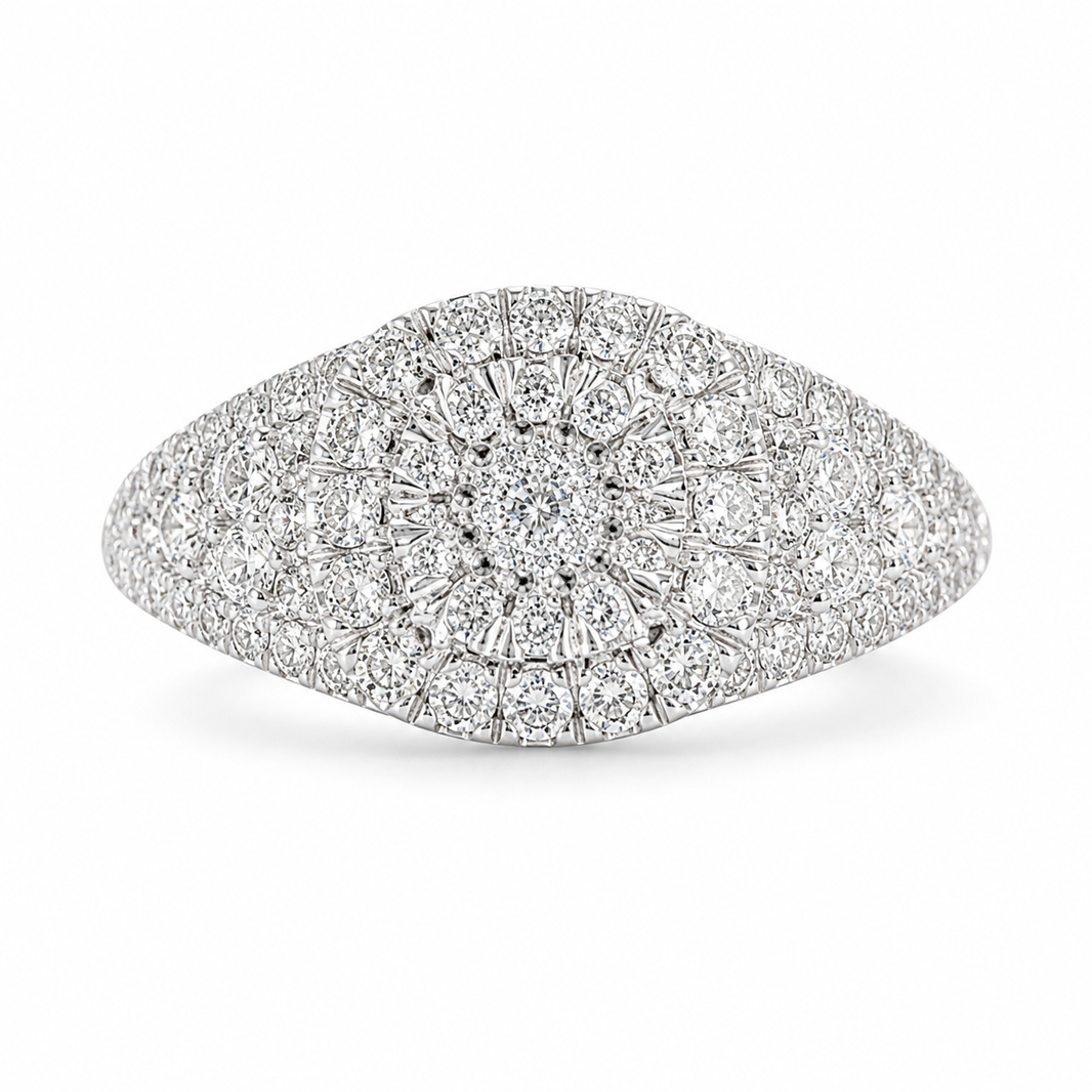 10K Yellow Gold Women's Ring 0.42 ct Natural Diamond
