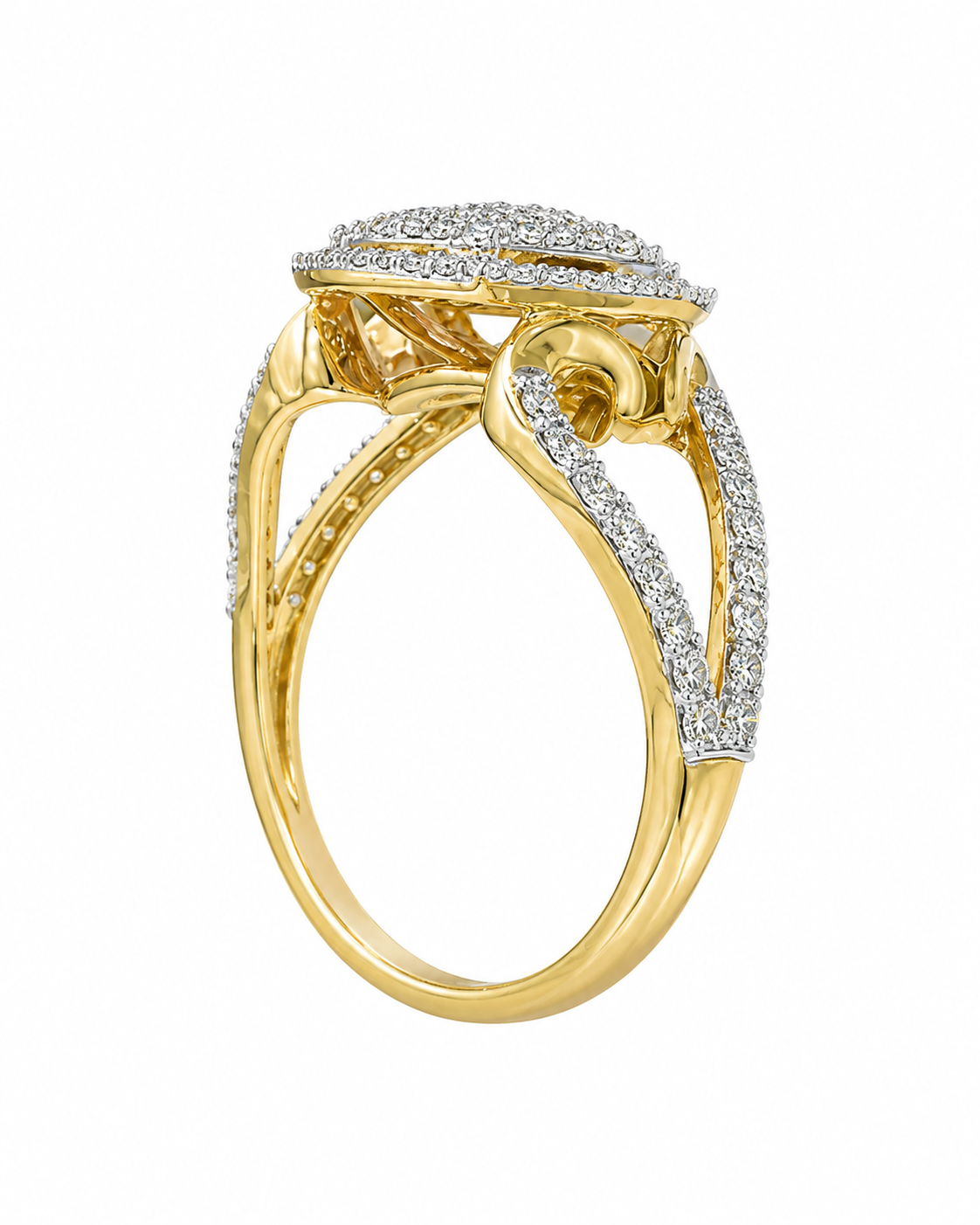 10K Yellow Gold Women's Ring 0.48 ct Natural Diamond