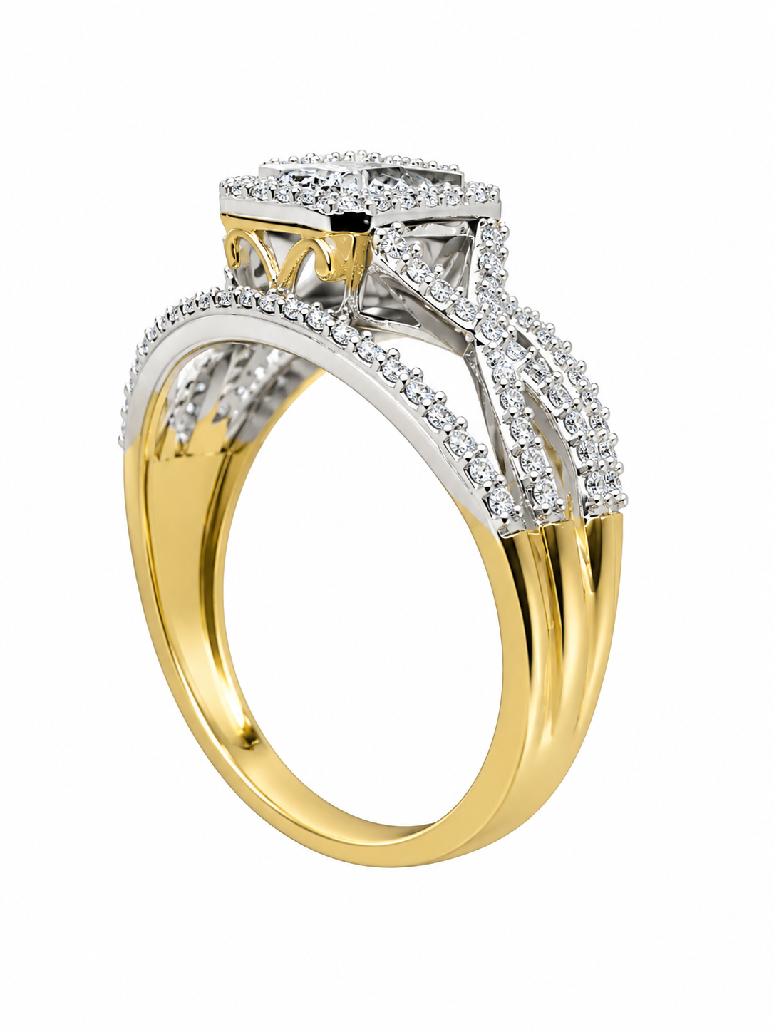 10K Yellow Gold Women's Ring 0.33 ct Natural Diamond