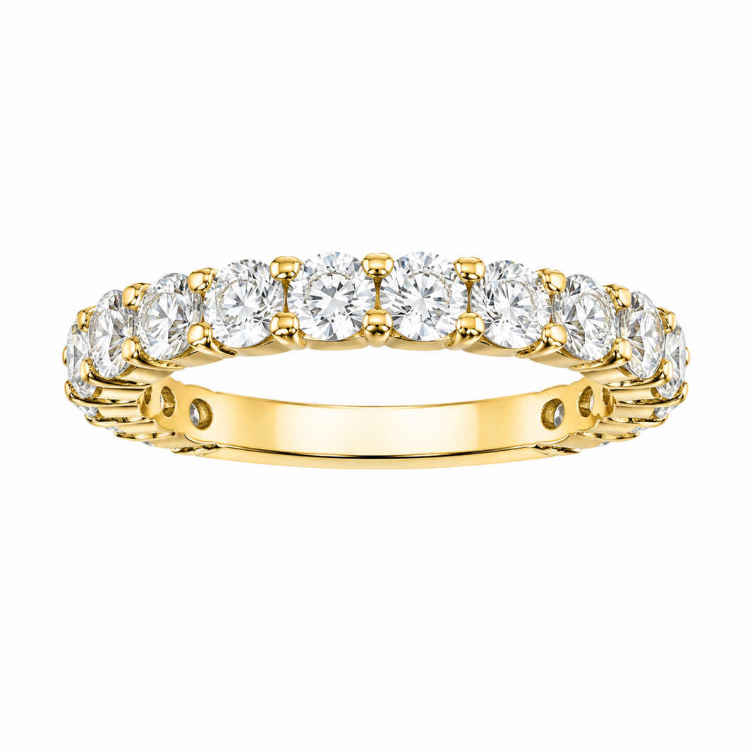 14K Yellow Gold Women's Band 0.97 ct Natural Diamond