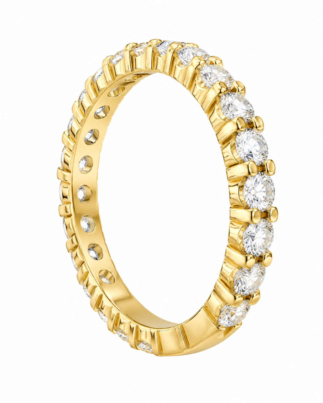 14K Yellow Gold Women's Band 0.97 ct Natural Diamond