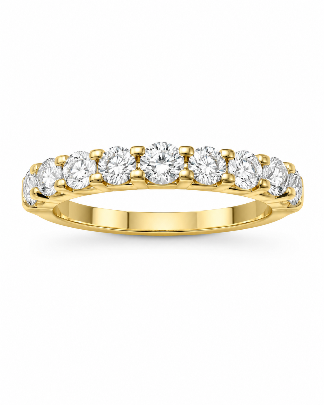 14K Yellow Gold Band 0.76 ct Natural Diamond