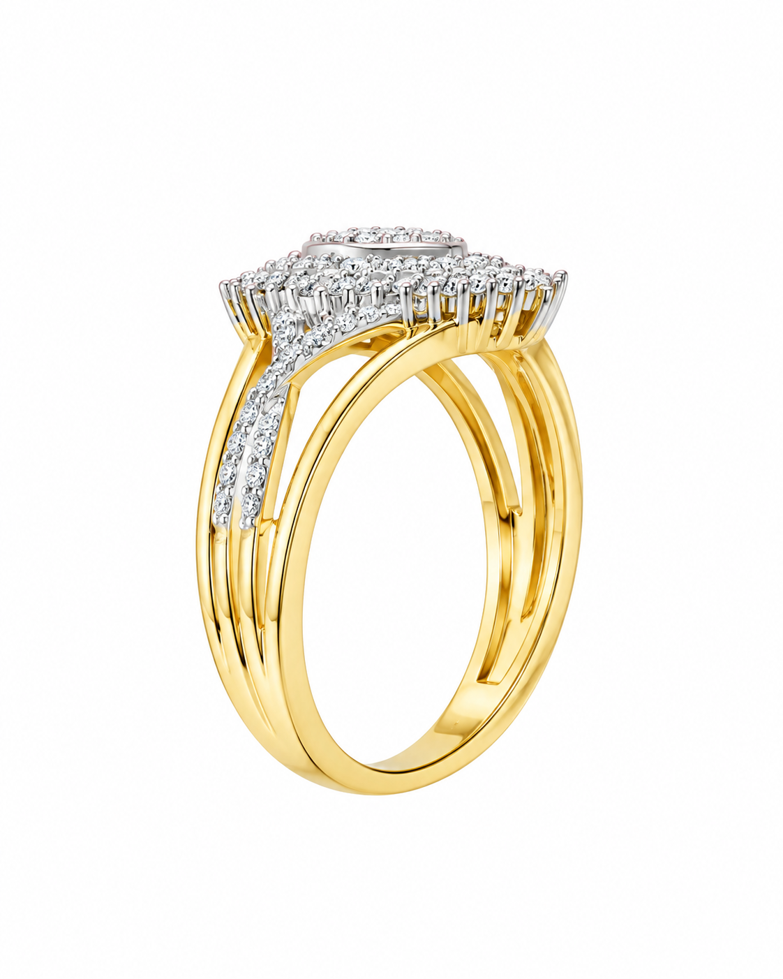 10K Yellow Gold Women's Ring Pear 0.25 ct Natural Diamond