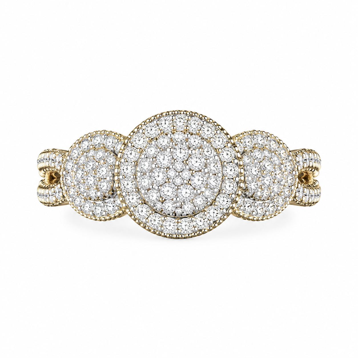 10K Yellow Gold Women's Ring 0.15 ct Natural Diamond