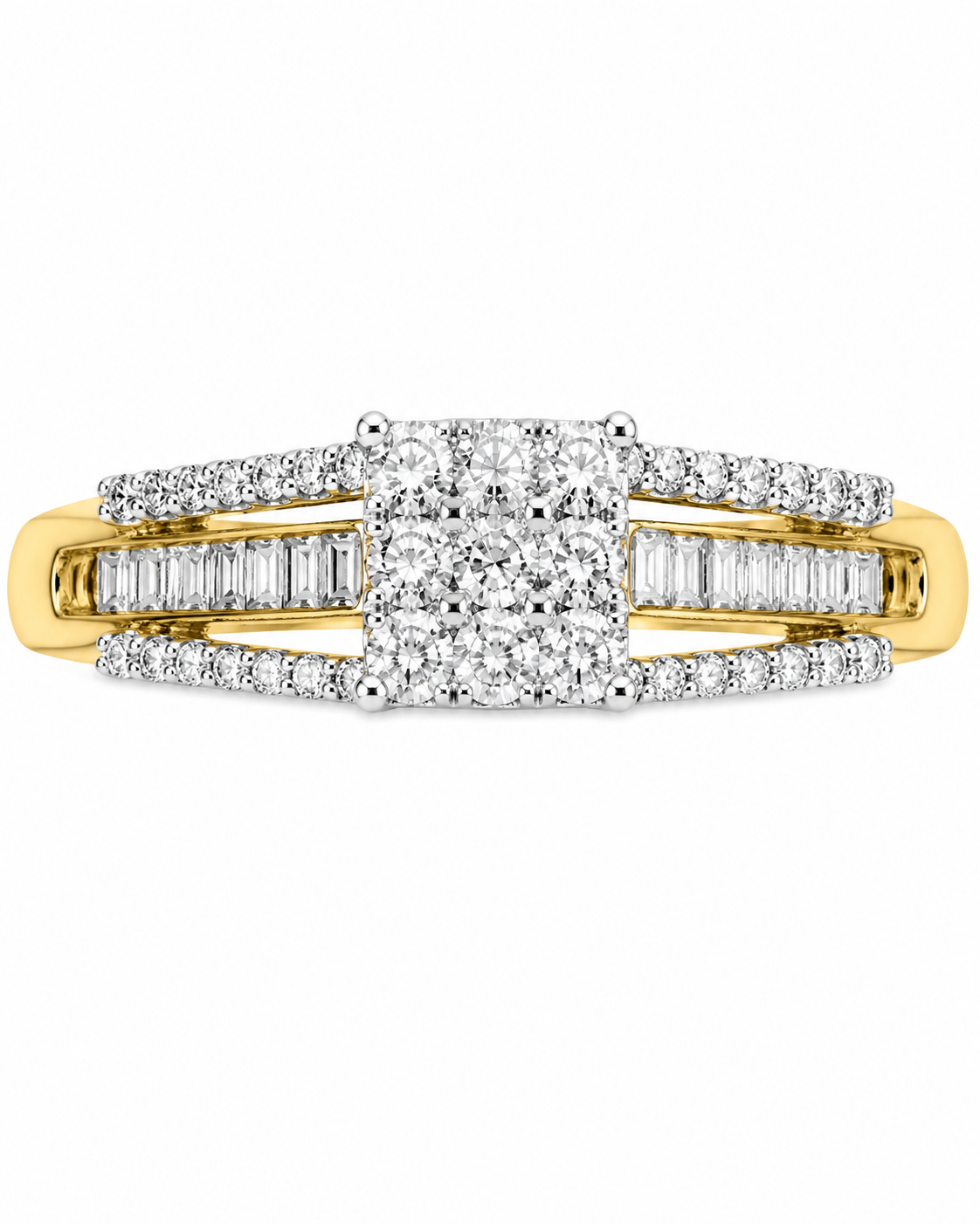 10K Yellow Gold Women's Ring 0.35 ct Natural Diamond