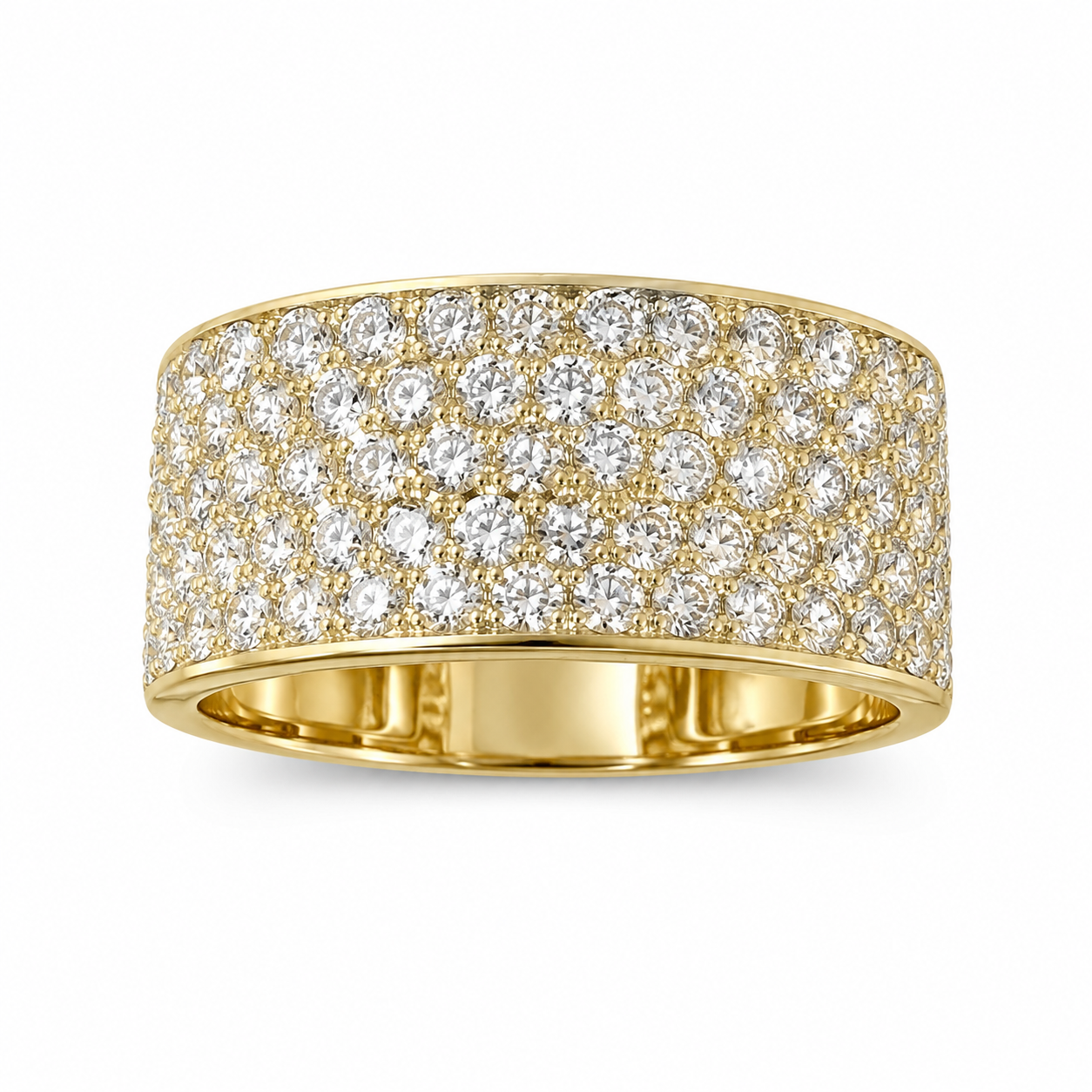 14K Yellow Gold Band 2.21 ct Natural Diamond