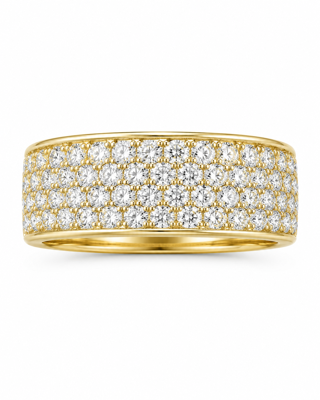 14K Yellow Gold Band 1.35 ct Natural Diamond