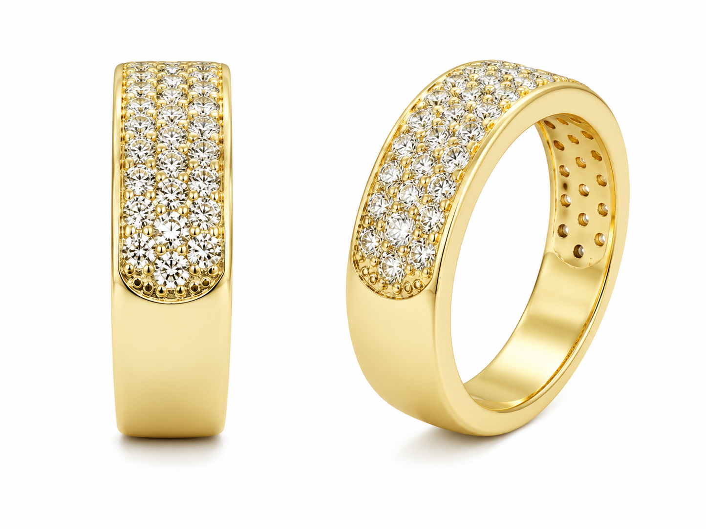 14K Yellow Gold Band 1.35 ct Natural Diamond