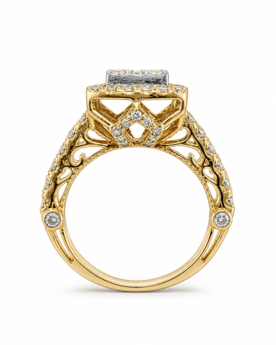 14K Yellow Gold Wedding Set 2.50 ct Natural Diamond