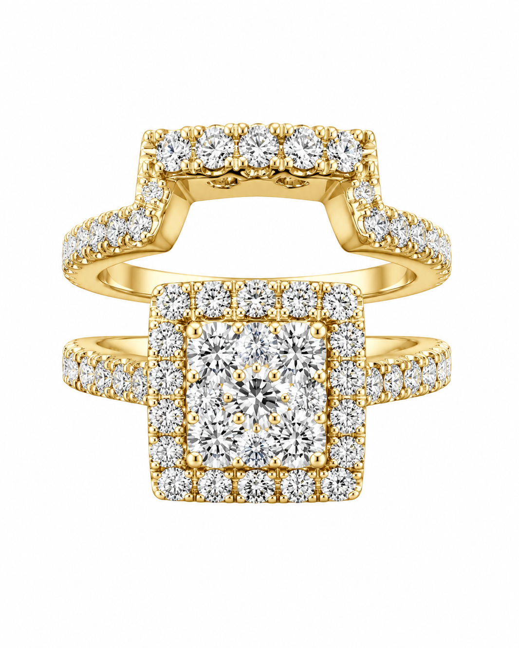 14K Yellow Gold Wedding Set 2.50 ct Natural Diamond