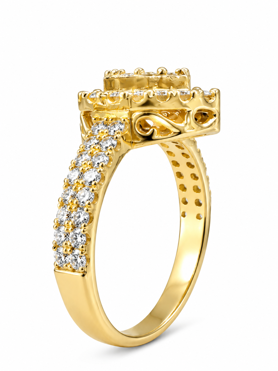 14K Yellow Gold Ring Pear 1.25 ct Natural Diamond