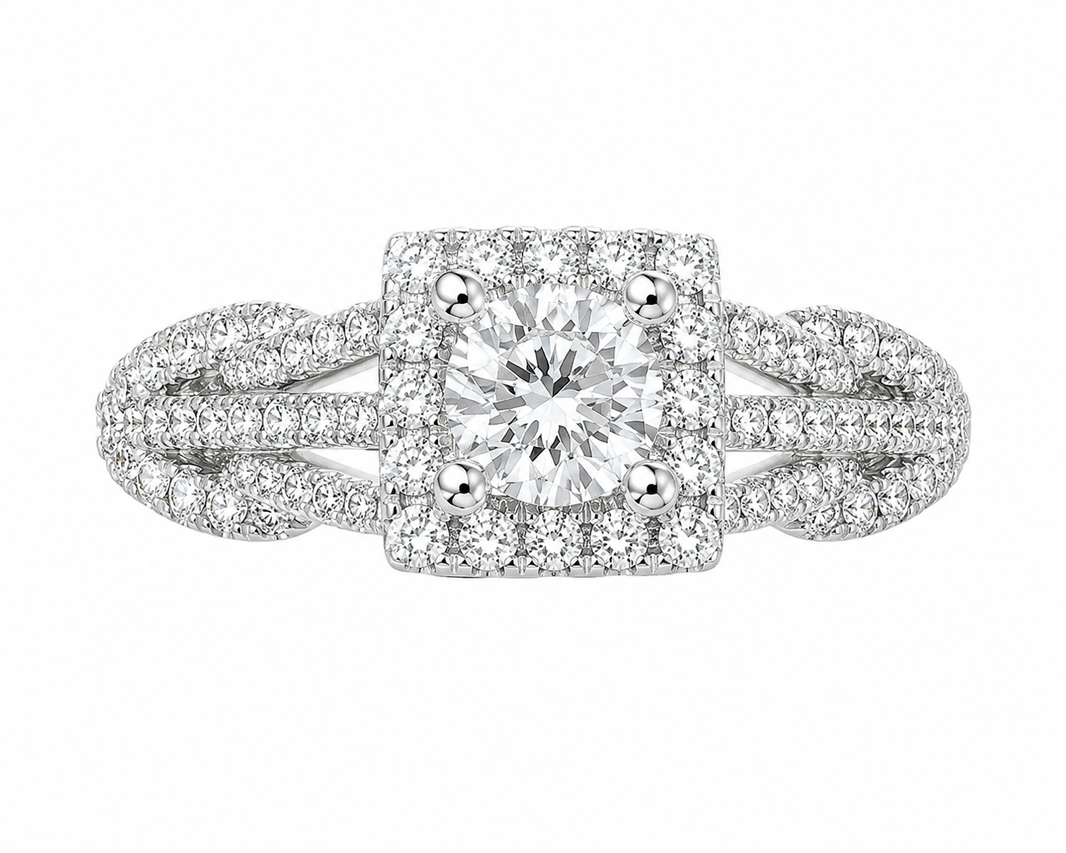14K Yellow Gold Women's Ring 0.90 ct Natural Diamond