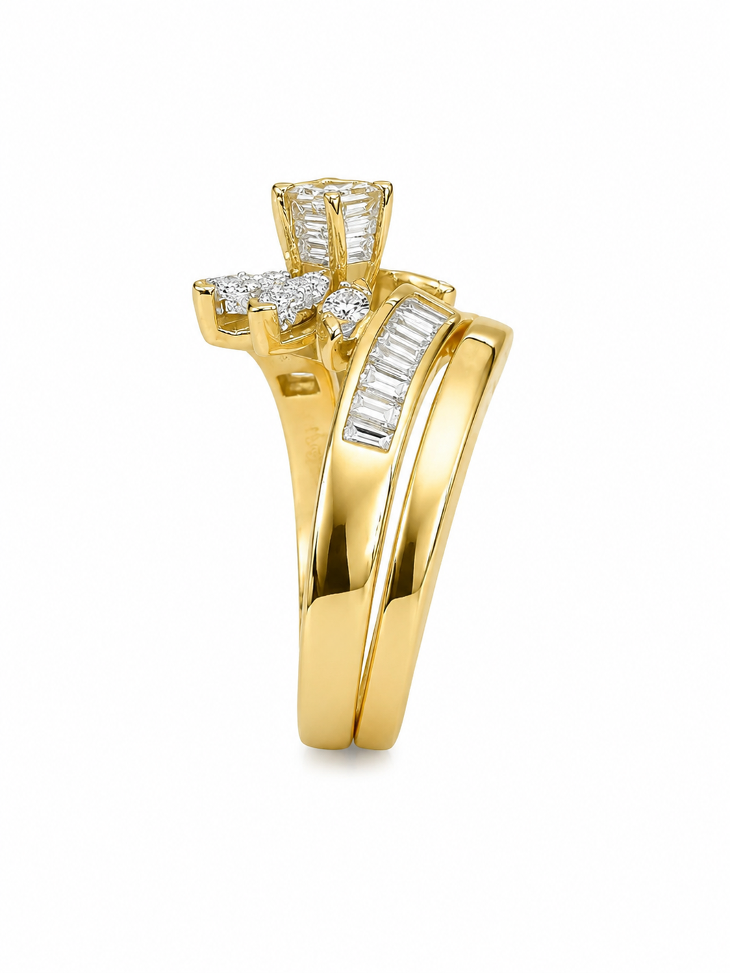 14K Yellow Gold Women's Ring Round 1.00 ct Natural Diamond