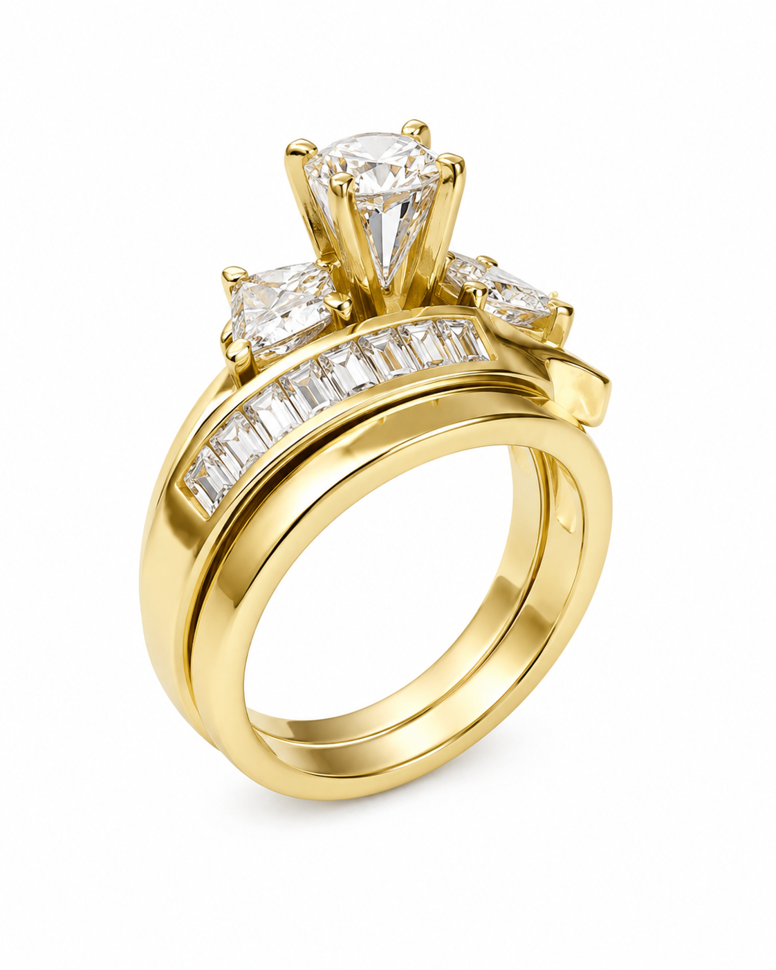 14K Yellow Gold Women's Ring Round 1.00 ct Natural Diamond