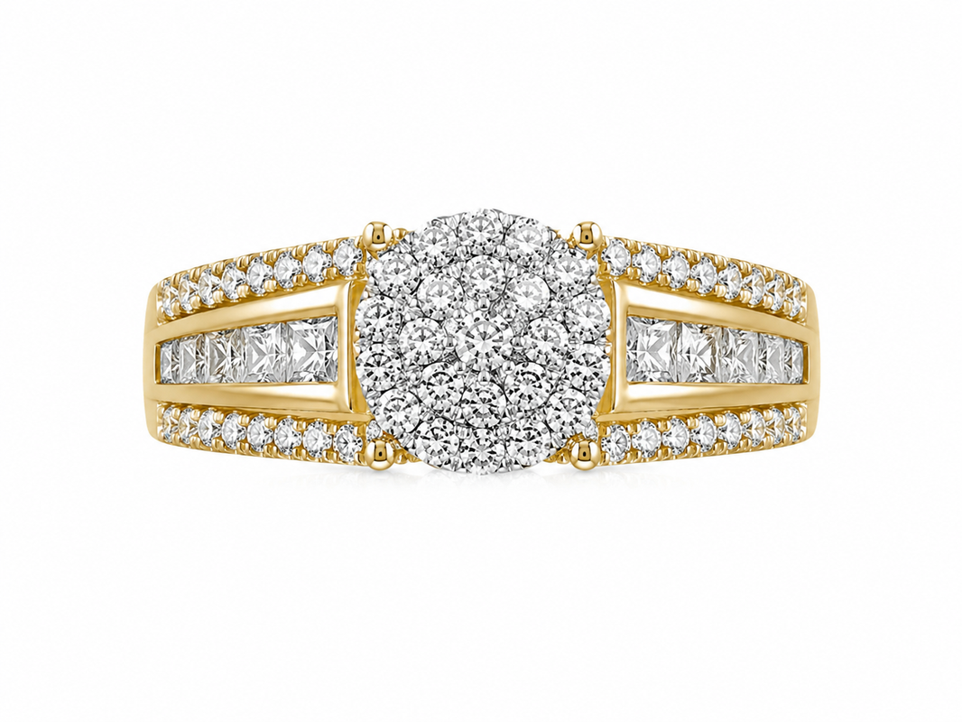 14K White Gold Women's Ring 1.00 ct Natural Diamond