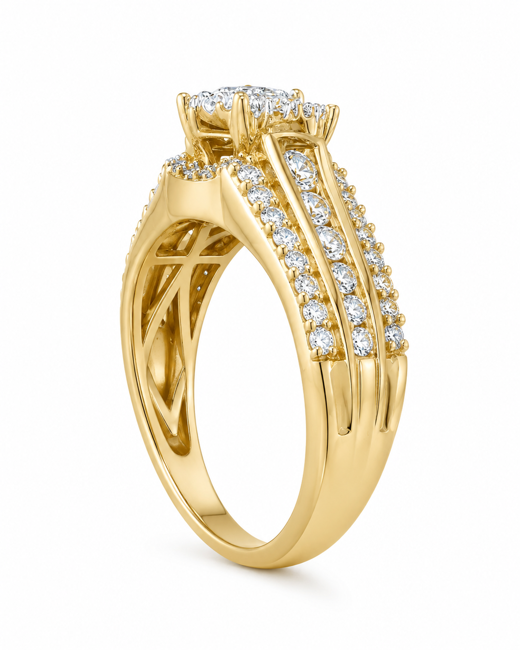 14K White Gold Women's Ring 1.00 ct Natural Diamond
