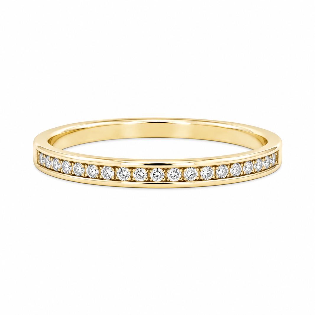 10K Yellow Gold Women's Ring 0.10 ct Natural Diamond