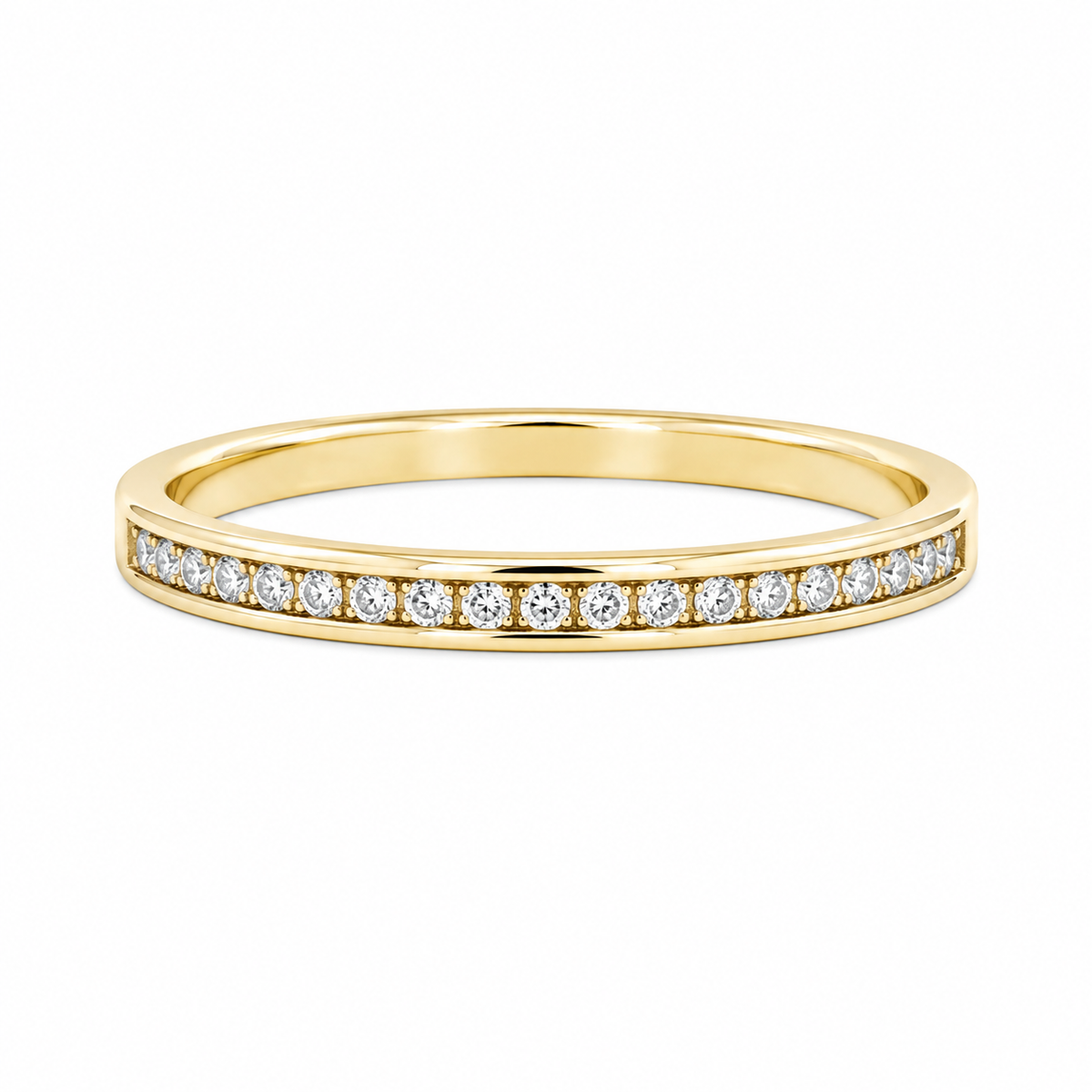 10K Yellow Gold Women's Ring 0.10 ct Natural Diamond