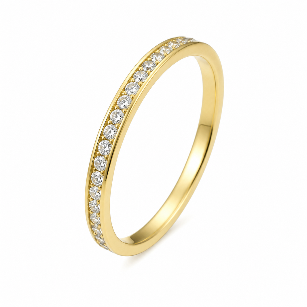 10K Yellow Gold Women's Ring 0.10 ct Natural Diamond