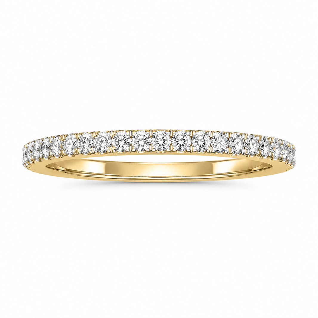 14K Yellow Gold Women’s Band 0.23 ct Natural Diamond