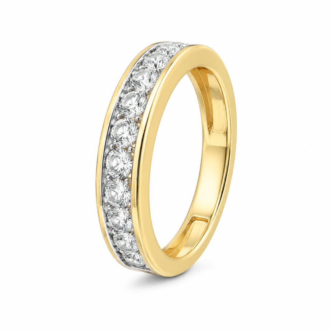 10K Yellow Gold Women's Band 0.70 ct Natural Diamond