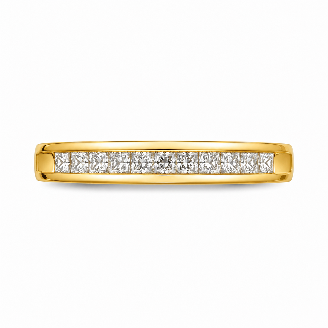 14K Yellow Gold Women's Band 0.26 ct Natural Diamond