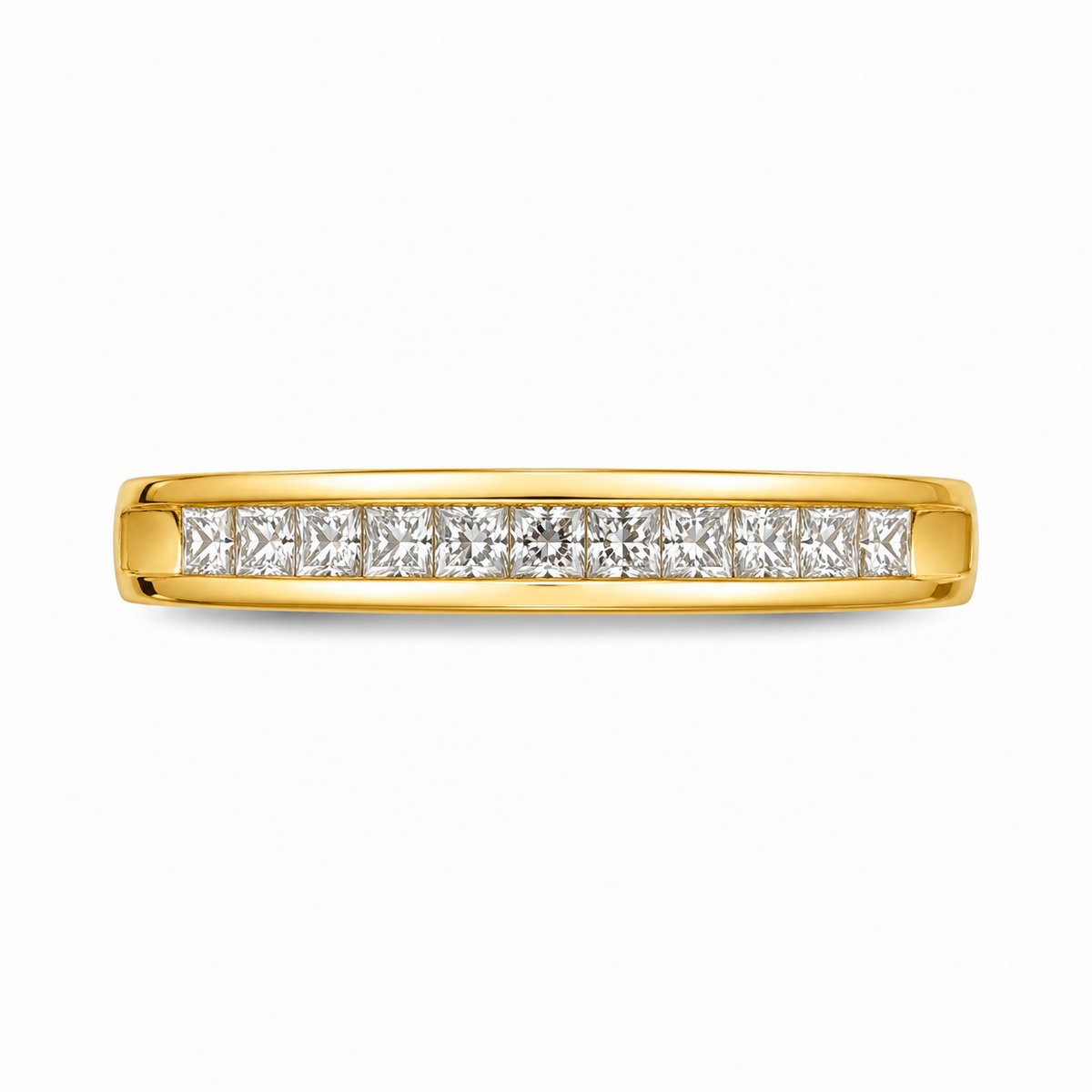 14K Yellow Gold Women's Band 0.26 ct Natural Diamond